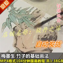 National Painting HD Video Tutorial Plum Inkraw Bamboos Painting Method Water Ink Demonstration Foundation Master Teaching Drawing