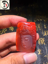 Sichuan Liangshan Natural South Red Manau Pendant Hand Strings Carved hand chain Buddha Guanyin Ping An Safety Buckle Bracelet Customize