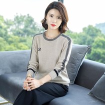 Flower sister fashion wardrobe T-shirt long-sleeved top womens wild knitted base small shirt with the country