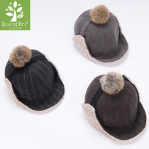 kk tree baby hat boys and girls autumn and winter children warm plus velvet ear hat winter children Lei Feng hat thickened