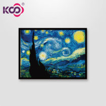ks cross stitch 2018 new living room new Van Gogh oil painting European Mediterranean restaurant painting Y612698 starry sky