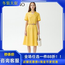 Manyanu shopping mall with resort style fashion elegant v neck belt dress 2019 new summer MJ22DA116