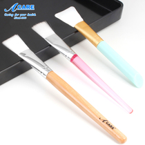 Mask brushes Soft hairy scraper stirring and baton large silica gel thick wood suit of face beauty salon tool portable carry-on