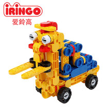 Iringo Ailing high forklift three-dimensional fingertip puzzle puzzle plug-in building blocks assembly toy Children parent-child gift