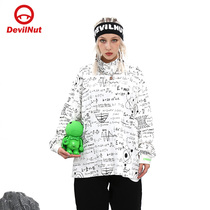 DEVIL NUT Tide brand demon 21 autumn and winter New Men and women couples special loose T-shirt quantum mechanics ATO