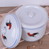 Stew Cup big pot steamed Cup household ceramic stew pot steamed commercial 5L stew 3L water storage capacity large whole chicken