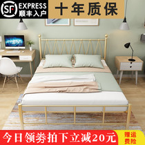 Nordic Iron Bed Double Bed 1 8 m Single Childrens Iron Frame Steel Frame 1 5 European Princess Modern Simple Iron Bed