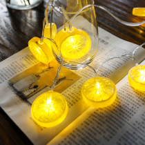 LED lemon slice colored light flashing light string light starry little light string Girl heart room decoration light net red light