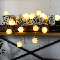 Rice ball soft plastic led colorful lights flashing lights string lights Girl heart handmade diy creative home decoration star battery