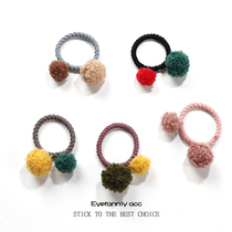 Korean cute girl color small hair ball hair rope personality small hair ring baby tie hair tie hair accessories headwear