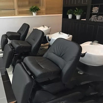 Scalp care electric ceramic basin washing bed Japanese and Korean electric lifting beauty salon bed half lying full Flushing bed