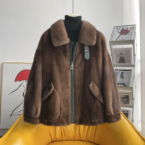 zqqz imported whole mink coat women 2021 New slim fashion short mink fur coat D120