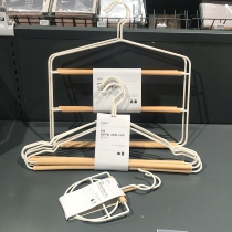 South Korea HANSSEM SPECIAL CABINET IRON ART SPRAY POWDER SOLID WOOD HANGER PANTS CLIP Scarf Containing Circle Rack Pants Rack Multi-Piece Set