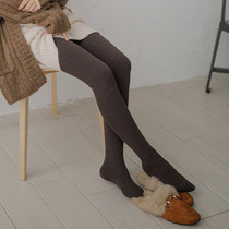 Residence small apologetes 1000D heat storage plus suede bottom socks autumn winter warm high elastic pressure striated slim leg socks with feet