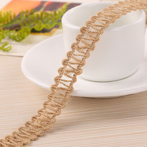Decorative hemp rope rope handmade DIY cotton linen material lace retro decoration crafts weaving wide flat hemp ribbon