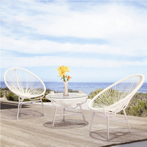 High-end Casual Table And Chairs Balcony Outdoor Creative Nets Red Vines Chair Patio Outdoor Small Tea Table Minimalist Designer Furniture