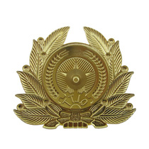 Custom 3D rugged relief badges machined bronze zinc alloy metal large badges baking lacquered metal chest emblems