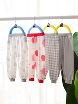 Baby pajama pants thin baby loose trousers cotton mesh air conditioning pants spring and summer Boys Girls pants open gear