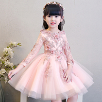 Children's Birthday Bubble Girl Princess Dress Piano Costume Hostess Flower Wedding Girl Evening Dress