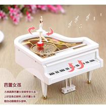 Dancing Girl Piano Music Box Spinning Ballet Eight Soundbox Valentines Day Creative Birthday Little Gift