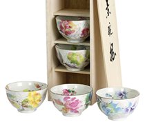 Japanese original ceramic blue 11CM small Flower Bowl Series 5 pieces set of small rice bowl a variety of colors