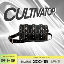 Cultivator original trend European and American punk Dark Willow nail mirror reflective flip leather oblique mobile phone bag