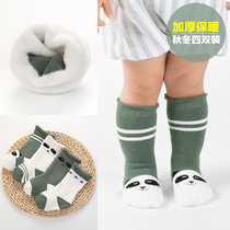 Baby baby socks autumn and winter 0-1-3 years old newborn stockings pure cotton thickened warm terry 0-6-12 months