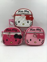 New Korean version Trend KT small satchel girl 3-8-year-old PU glossy butterfly knot adjustable inclined backpack 