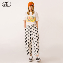 South Children Children Children Children Children Children Original Design Ins Spring Summer Days Department New Xinjiang Cotton Stamp Broadlegged Pants Streets