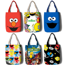 Sesame Street Sesame Street Shaking Soundtong shopping bag Single-shoulder Bag-in-pop portable handbag