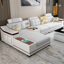 Fabric sofa Modern simple leave-in technology cloth latex living room combination size apartment Nordic furniture set