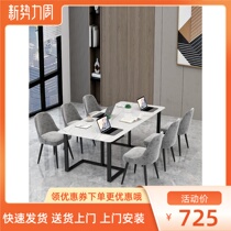 White slate desk simple modern marble conference table reception negotiation table computer table long workbench