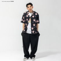 SAMESAME non-iron Hawaiian shirt male country tide flower shirt antique vintage short sleeve aloha retro