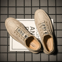 Tide brand 2019 summer new mens shoes Korean version of mens casual white shoes board shoes breathable young mens trendy shoes