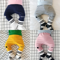 Baby pants spring and autumn thin female baby autumn baby pants men Cotton big ass pants big pp pants thick autumn