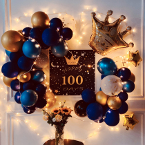 Hundred Days Banquet Arrangement 100 Days One Hundred Days Birthday Balloon Decoration Baby Centennial Banquet Layout Background Wall