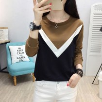 2020 new spring and autumn base shirt womens long sleeve T-shirt Korean version of loose versatile clothes womens autumn clothes