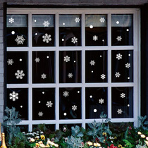 Christmas stickers snowflake festive atmosphere decoration shop storefront glass door window stickers New Year decorations