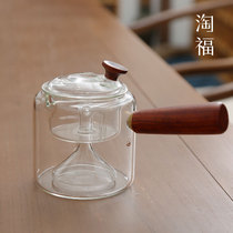 Taofu side to heat-resistant thickened glass teapot single pot bubble teapot home steamed tea kettle kung fu tea set brewing tea