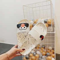 2020 new slippers womens summer indoor and outdoor wear big eyes net red cool slippers bathroom home cute couple cartoon