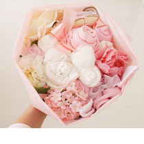 (CreamHouse) Korean pink rabbit newborn baby 100 days birthday bouquet gift box