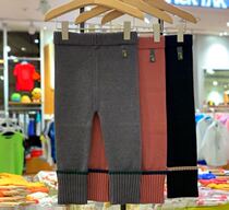 90-130 yards Korean childrens clothing 20 spring and winter new boys and girls baby cotton thread flanging trousers knitted leggings