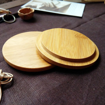 Mug wooden lid resistant to drop-resistant log bamboo lid creative perforated cup lid diameter 6 7 8 9cm customized