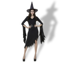 Witch Costumes Black irregular nun Witch dress Witch dress exit Halloween costume