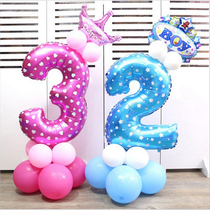Digital Balloon column Road leading baby 100 days birthday Placement Balloon Children Birthday Party Decorative Balloons