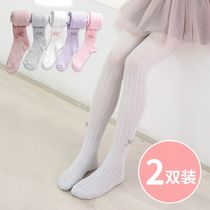 Childrens stockings summer thin girls pantyhose leggings mesh White dance socks baby mosquito-proof socks