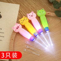 Cartoon animal detachable ear spoon with light luminous ear spoon ear pick visual ear scoop Ear picking ear digging tool