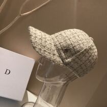 French autumn and winter New hat female Plaid celebrity wind cap female Korean version of Joker Net red tide sunshade baseball cap