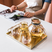 Light luxury glass water set household cup cold kettle cup tea cup tea cup drinking water cold Kettle living room Nordic simple