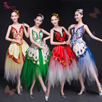 Modern dance performance clothing female adult Dance Dance Dance Dance Dance long short skirt skirt open dance fashion stage performance costume